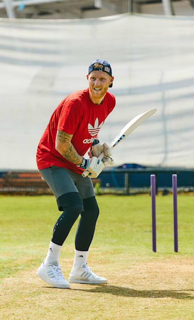 Ben Stokes trains in the nets