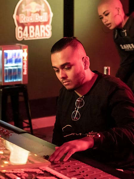 BeatsBySheph and A.Girl in the studio making her 64 Bars