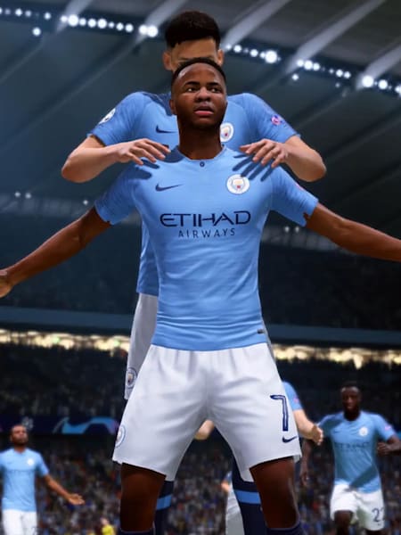Raheem Sterling FIFA 20 celebrating