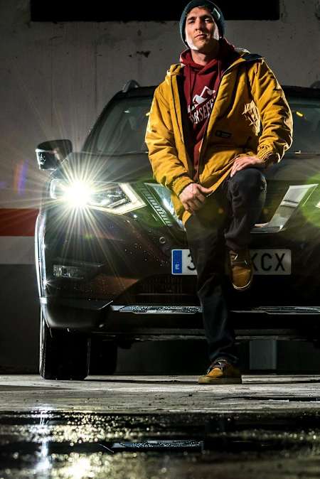 David posando para la cámara