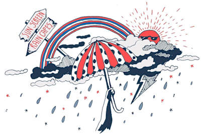 An illustration of Fort William's famously crazy weather.