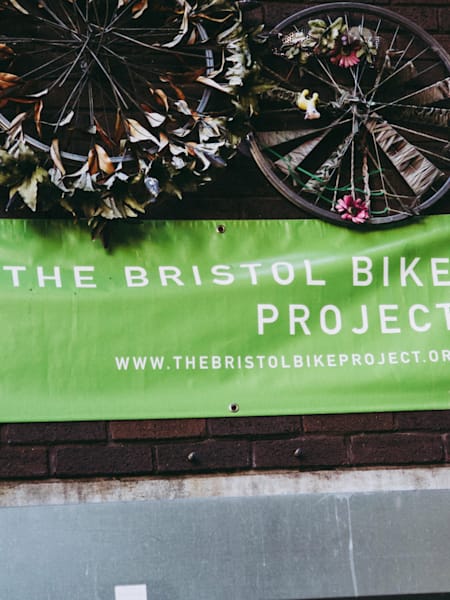 The Bristol Bike Project workshop is in the heart of Stokes Croft
