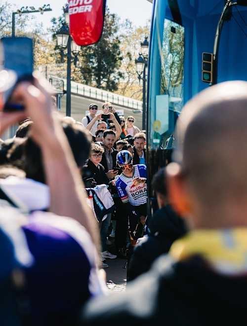 Remco Evenepoel with his fans