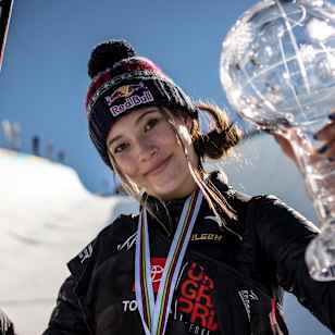 Eileen Gu poses for a portrait during Women’s Ski Halfpipe