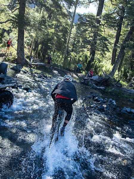 Andean streams begin their lives as glaciers, so the water can be freezing
