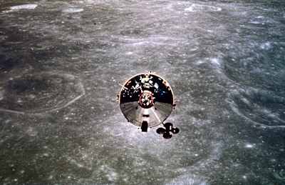 Apollo 10 orbits in space.