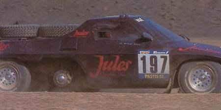 The Jules II Proto with six wheels racing in 1984
