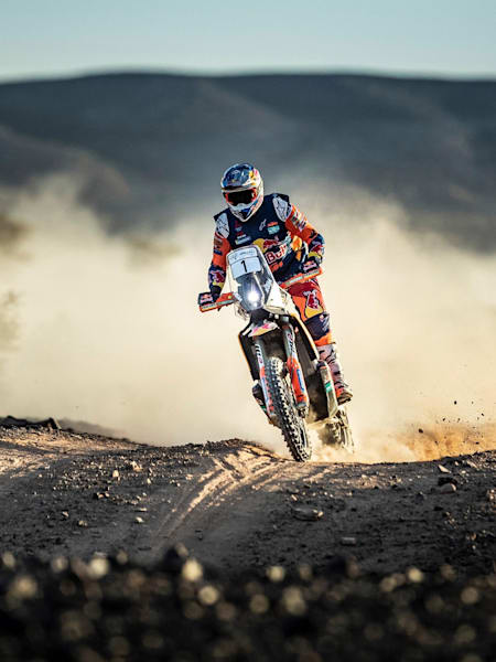 Toby Price performs at the 4th stage of the Rally Du Maroc in Erfoud, Morocco on October 8, 2019.