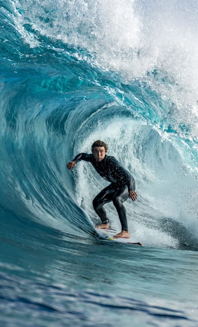 Griffin Colapinto surfing at The Box in Western Australia