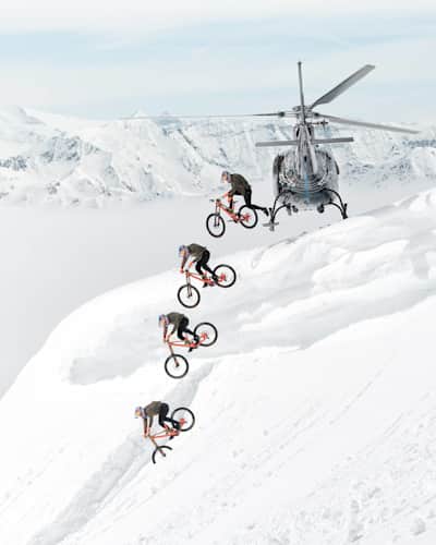 Helibiking następcą heliskiingu? To zdjęcie powstało podczas kręcenia ujęć do filmu "Fabiolous Escape 2.0" w Saalbach-Hinterglemm w Austrii