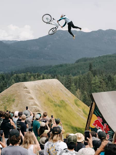 Dawid Godziek au Red Bull Joyride à Whistler, en Colombie-Britannique, le 27 juillet 2024. 