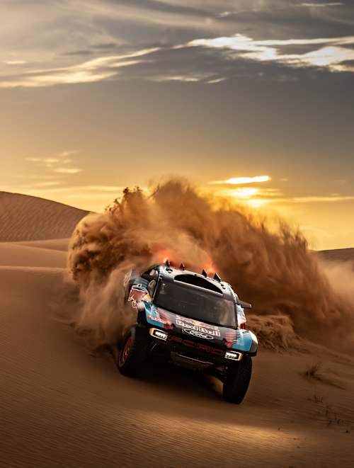 Mattias Ekström tests the new Ford Raptor T1+ for Dakar 2025, Merzougha, Morocco on September 14, 2024