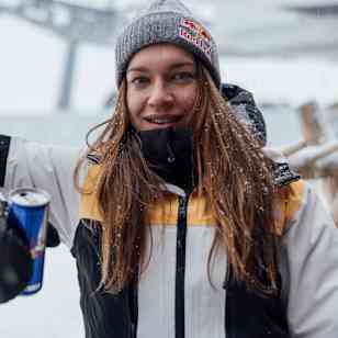 Arianna Tricomi poses for a portrait at Red Bull Early Riser, Kronplatz on November 30, 2021.