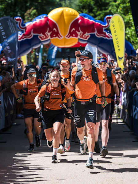 Athletes during the start of Red Bull X-Alps 2025