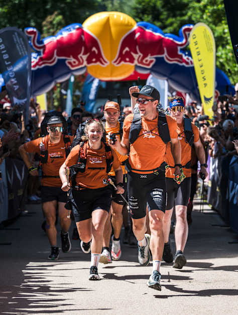 Athletes during the start of Red Bull X-Alps 2025