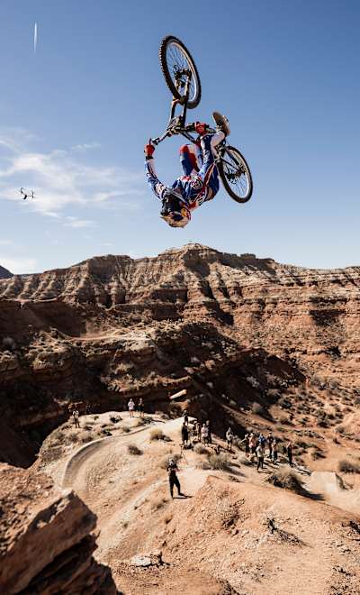 Jaxson Riddle competes  at Red Bull Rampage in Virgin, Utah, USA on October 19, 2025.