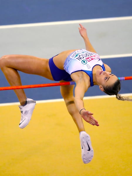 Niamh Emerson competing at the European Indoor Athletics Championships