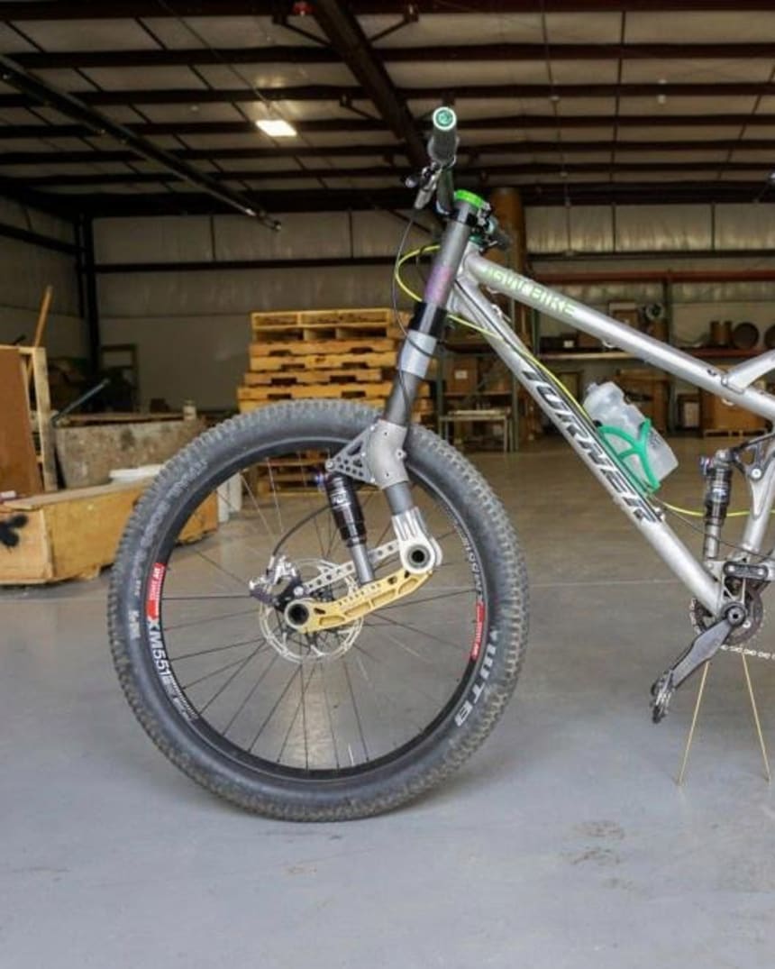Horquilla de bicicleta con amortiguacion