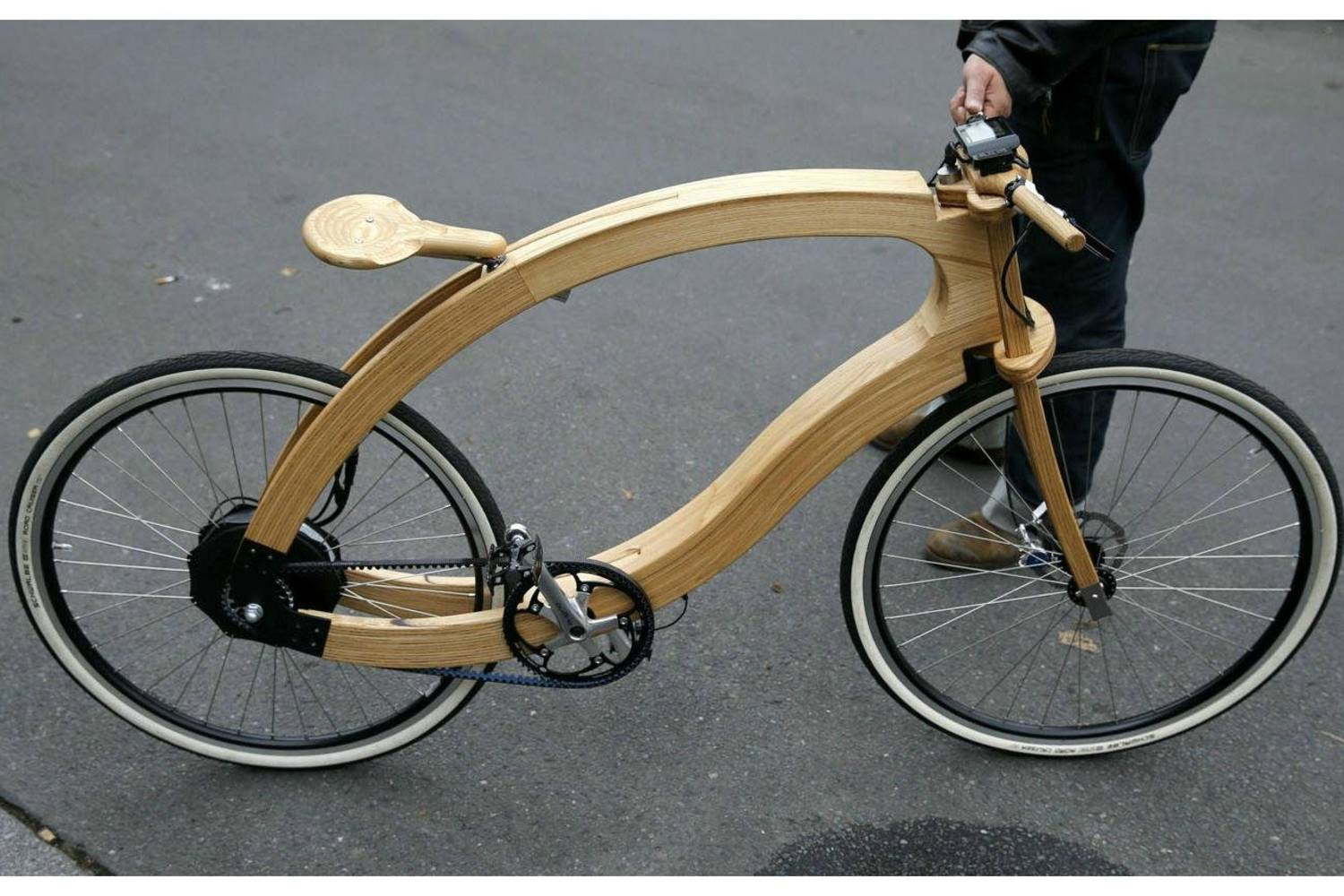 bicicletta in legno