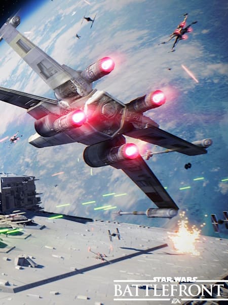 An X-Wing in Battlefront 2