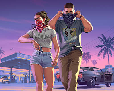 Lucia Caminos (l) and Jason Duval (r) in Grand Theft Auto VI / GTA 6.