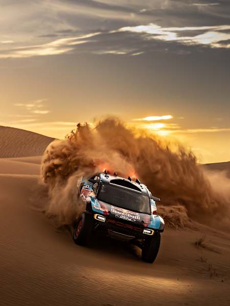 Mattias Ekström beim Test des Ford Raptor T1+ für die Dakar 2025