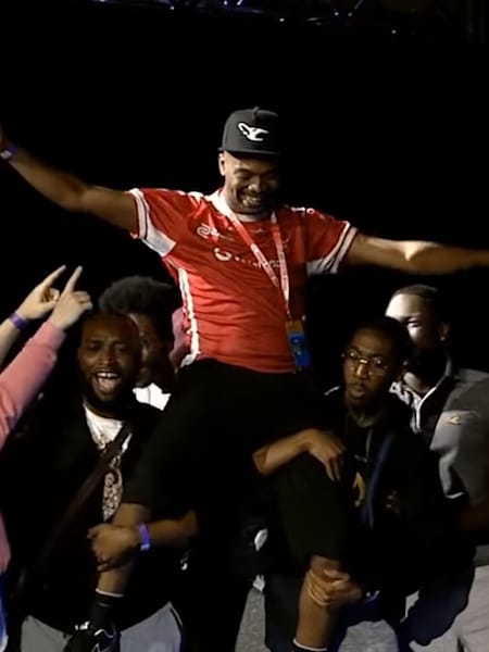 Problem X celebrates winning Evo 2018