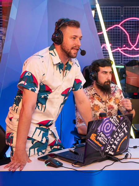 A picture of Rich Campbell at the Red Bull Gaming Sphere.