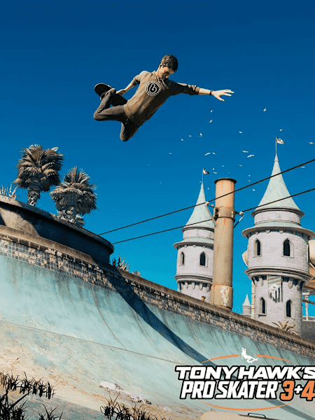 Tony Hawk skating in Chicago, as seen in the remastered Tony Hawk's Pro Skater 3+4.