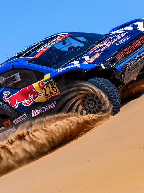 Mattias Ekström in Ford Raptor T1+ race car, on Ford M-Sport’s return to the Dakar Rally in 2026, Merzougha, Morocco on October 18, 2025.