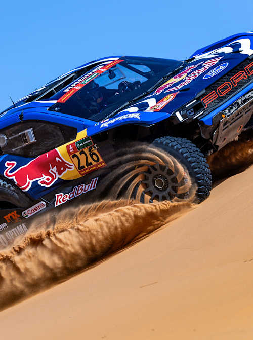 Mattias Ekström in Ford Raptor T1+ race car, on Ford M-Sport’s return to the Dakar Rally in 2026, Merzougha, Morocco on October 18, 2025.