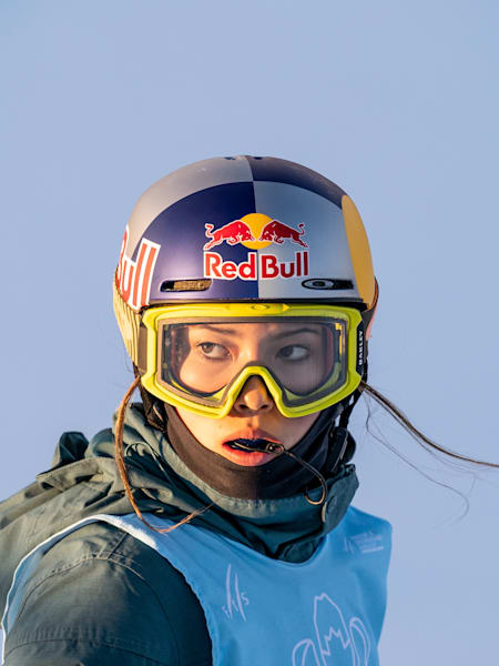 Eileen Gu prepares to compete at the Calgary Snow Rodeo World Cup in Calgary, Alberta on February 14, 2020