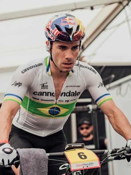Henrique Avancini warming up during the UCI XCO World Cup in Nove Mesto na Morave, Czech Republic on May 26th, 2019