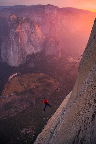 Alex Honnold bei der Begehung der "Passage to Freedom"-Route im Yosemite National Park.