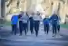 Colin Jackson leads Wings For Life World Run training in Green Park, London, on February 11, 2020.