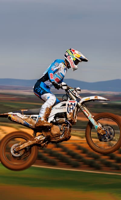 Liam Everts of Belgium and Nestaan Husqvarna Factory Team competes during the FIM MXGP Motocross World Championship in Cozar, Spain on March 15, 2025. 