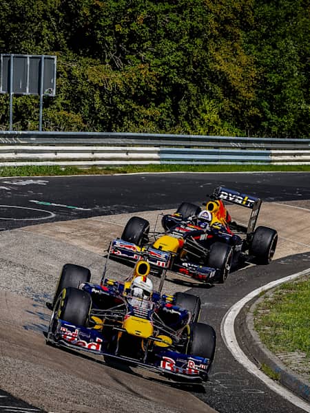 Sebastian Vettel ve David Coulthard ikilisi Karussell'de