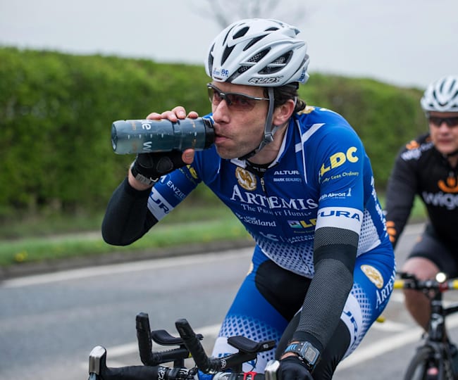 Marc Beamount, fueling up.