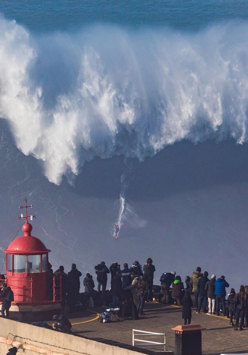 Sessions Surfing Massive Nazare Waves Video