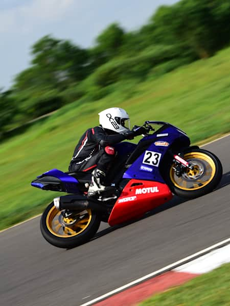 Allwin Xavier on a Yamaha R15 V3 bike