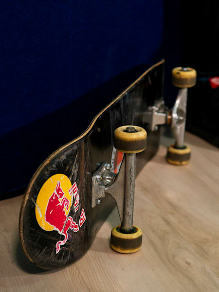 Detail of a skateboard during the THPS gaming session at XPERION in Cologne, Germany on August 24, 2020