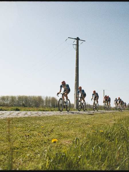 Red Bull - BORA - hansgrohe at the recon for Paris-Roubaix