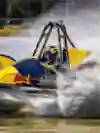 Max Verstappen races a swamp buggy at Florida Sports Park in Naples, Florida, USA, on May 3, 2022.