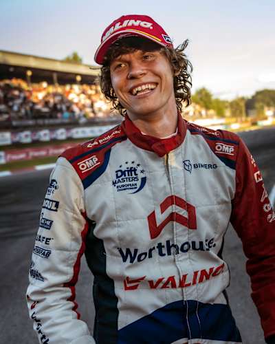 Piotr Wiecek aus Polen während der vierten Runde der Drift Masters European Championship in Riga, Lettland am 30. Juli 2022.