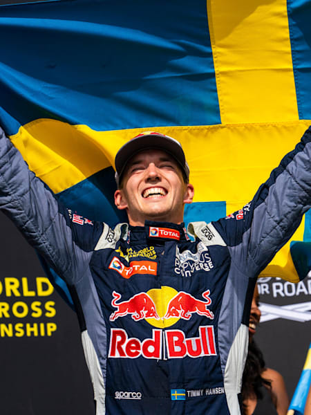Timmy Hansen in action at FIA World Rallycross Championship in Killarney International Raceway in SouthAfrica on November 10, 2019.