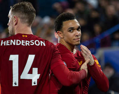 An image of footballers Trent Alexander-Arnold and Jordan Henderson.