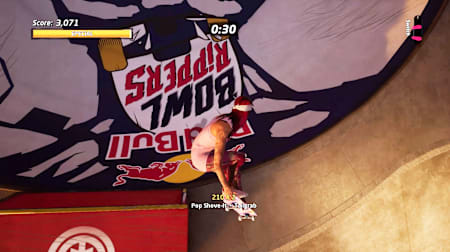 A screenshot of Leticia Bufoni performing a multiplier in Tony Hawk’s Pro Skater 1 + 2.