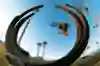 Danny MacAskill seen from beneath in San Diego, USA.