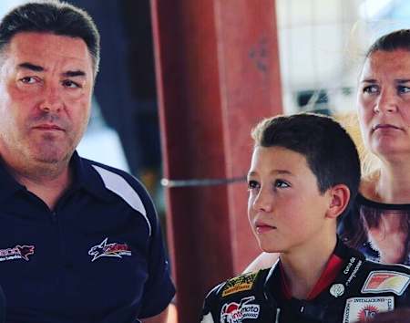 David Salvador with his supportive parents as a kid