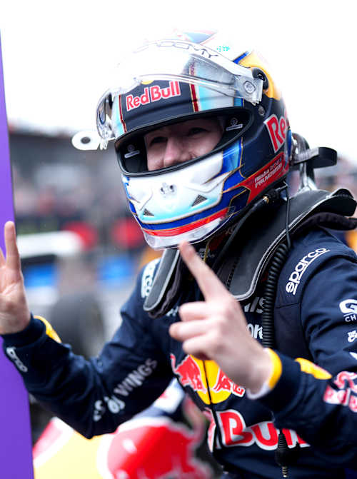 Race winner Alisha Palmowski of Great Britain and Campos Racing (21) celebrates in parc ferme during F1 Academy Round 2, race 3, Montreal, Quebec, May 2026. (Photo by Sona Maleterova/Getty Images)
